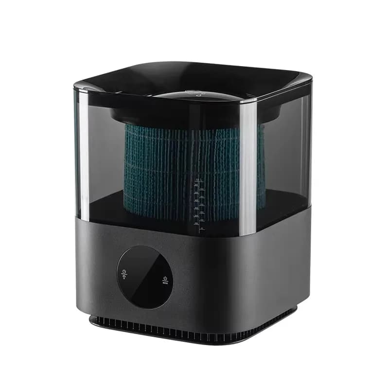 Purificatore d'Aria da Tavolo con Umidificatore Integrato, Display Digitale, Luci Notturne Ambientali, Umidificatore Senza Nebbia per Camera da Letto