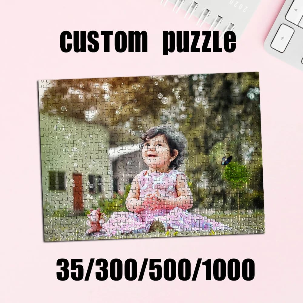 Puzzle personalizzato con foto da 35/300/500/1000 pezzi, personalizza la foto di famiglia, gioco interattivo fai-da-te per genitori e figli.