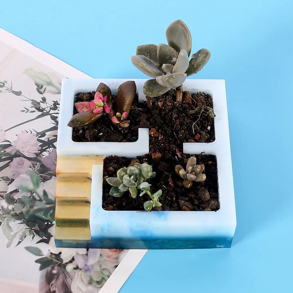 Silicone mold for DIY, to make flower pots, for succulent plants, bonsai, plant pot mold, desk decoration, craft pot holder