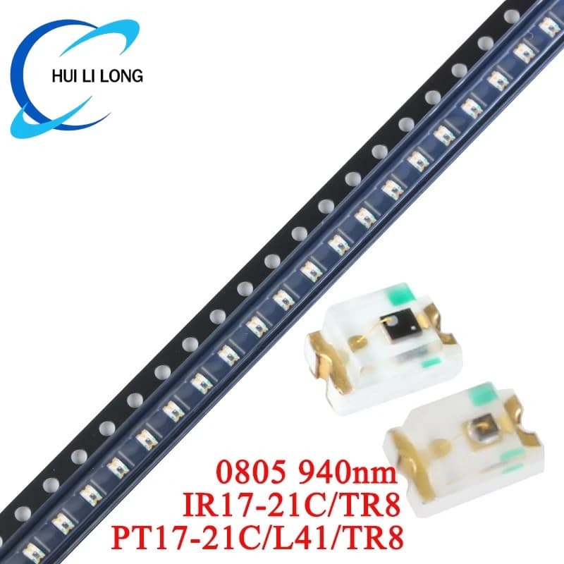 10 pz 0805 940nm PT17-21C/L41/TR8 IR17-21C/TR8 SMD IR Testa Ricevitore Tubo Emettitore A Infrarossi Diodo di Trasmissione Sensore