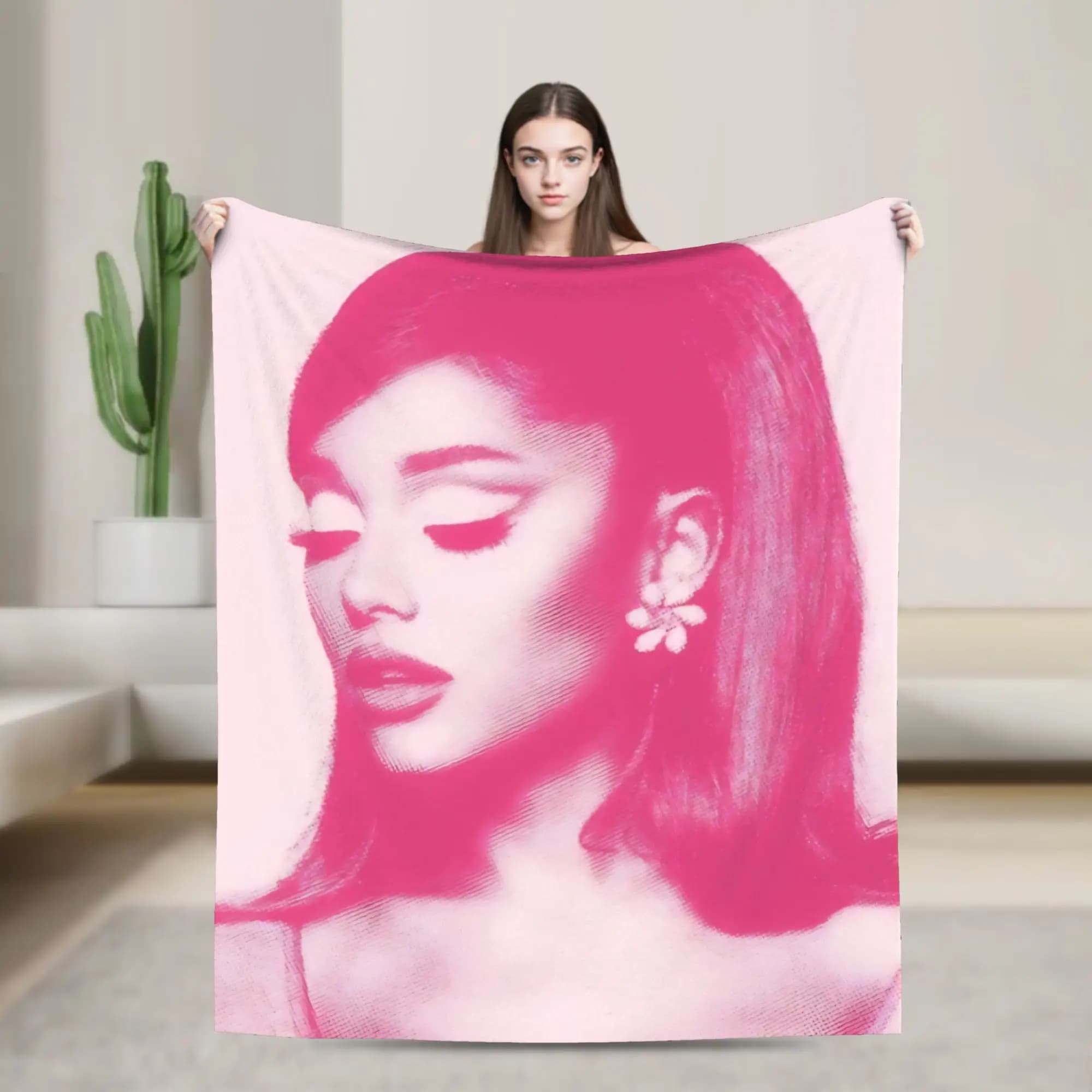 Coperte in flanella Ariana Grandespink, coperte per letto e divano, trapuntino super morbido