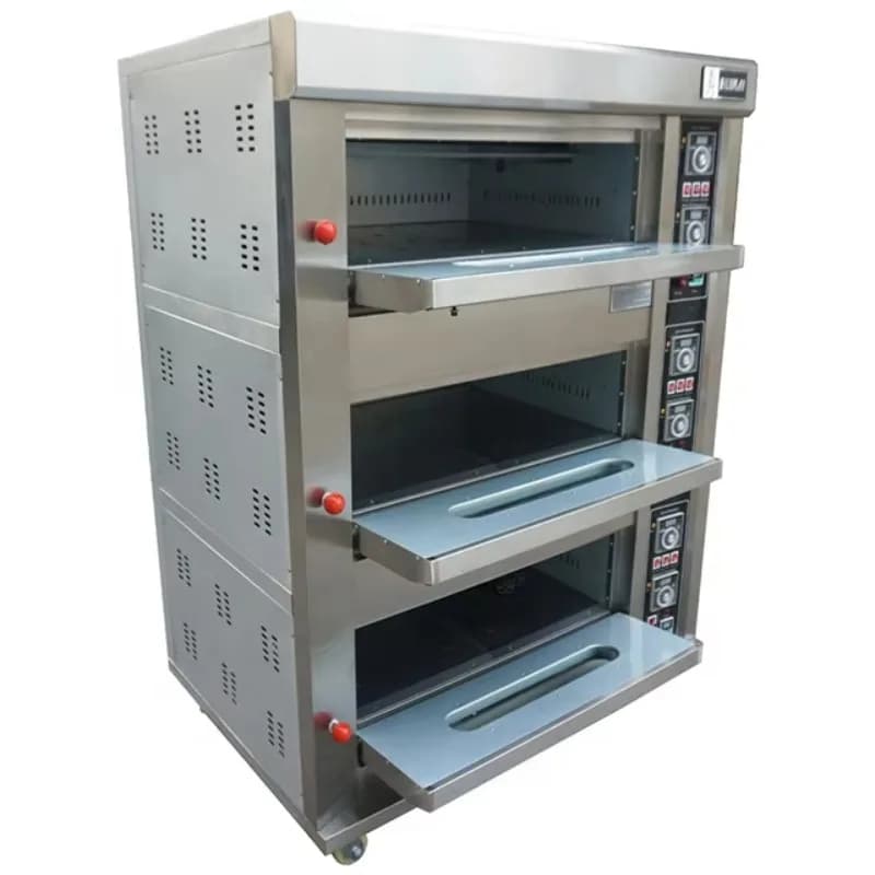 Deck Oven Commercial Bakery Stone Hearth Gas Oven Multi-deck Baking Equipment for Bread Artisan Pizza Pastry Shop OME