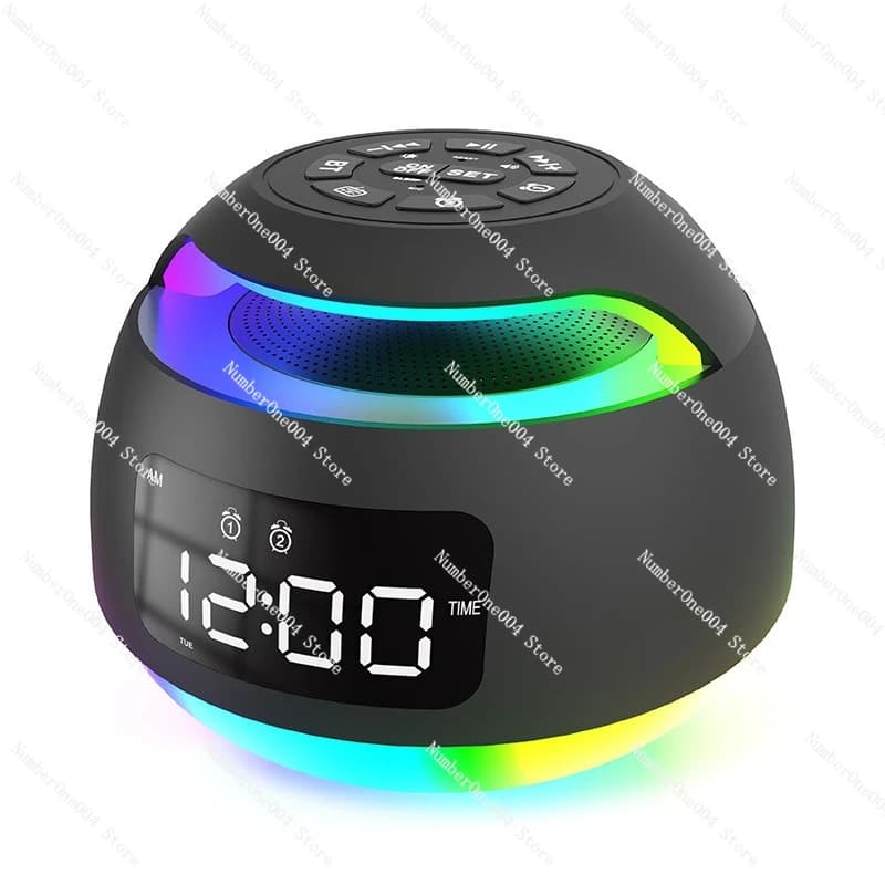 Nuovo orologio radio con audio LED Bluetooth, sveglia elettronica colorata da tavolo per studenti, sveglia, luce ambientale