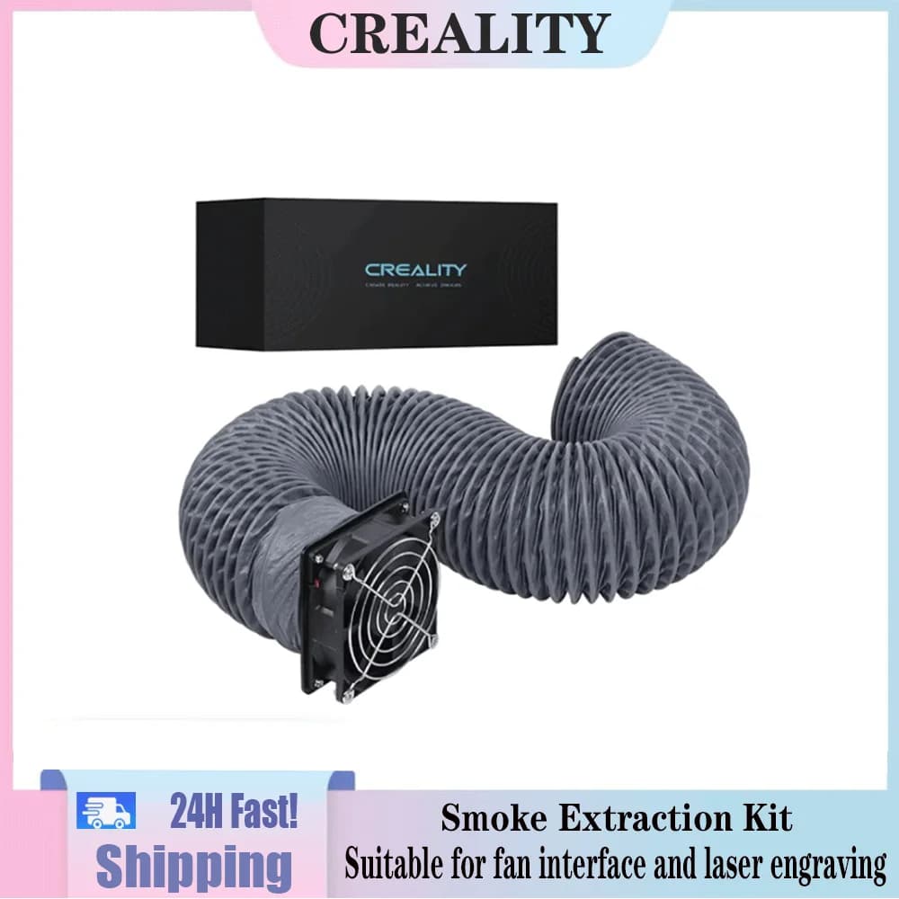 Fumi Creality Extraction Kit for 3D Printers and Laser Engravers, Efficient Ventilation System with Fan Interface