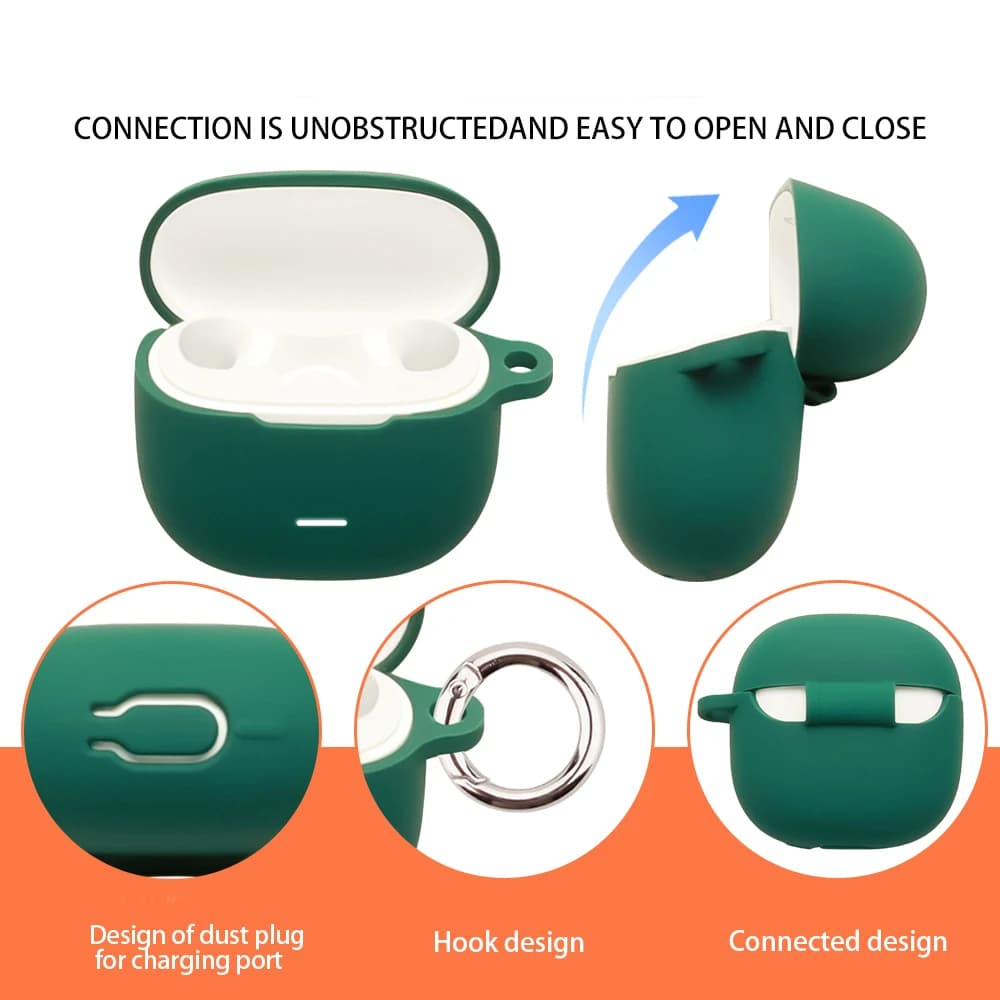New soft silicone case for Redmi Buds 8 Active wireless earphones, shockproof case for Redmi Buds 8 Active.