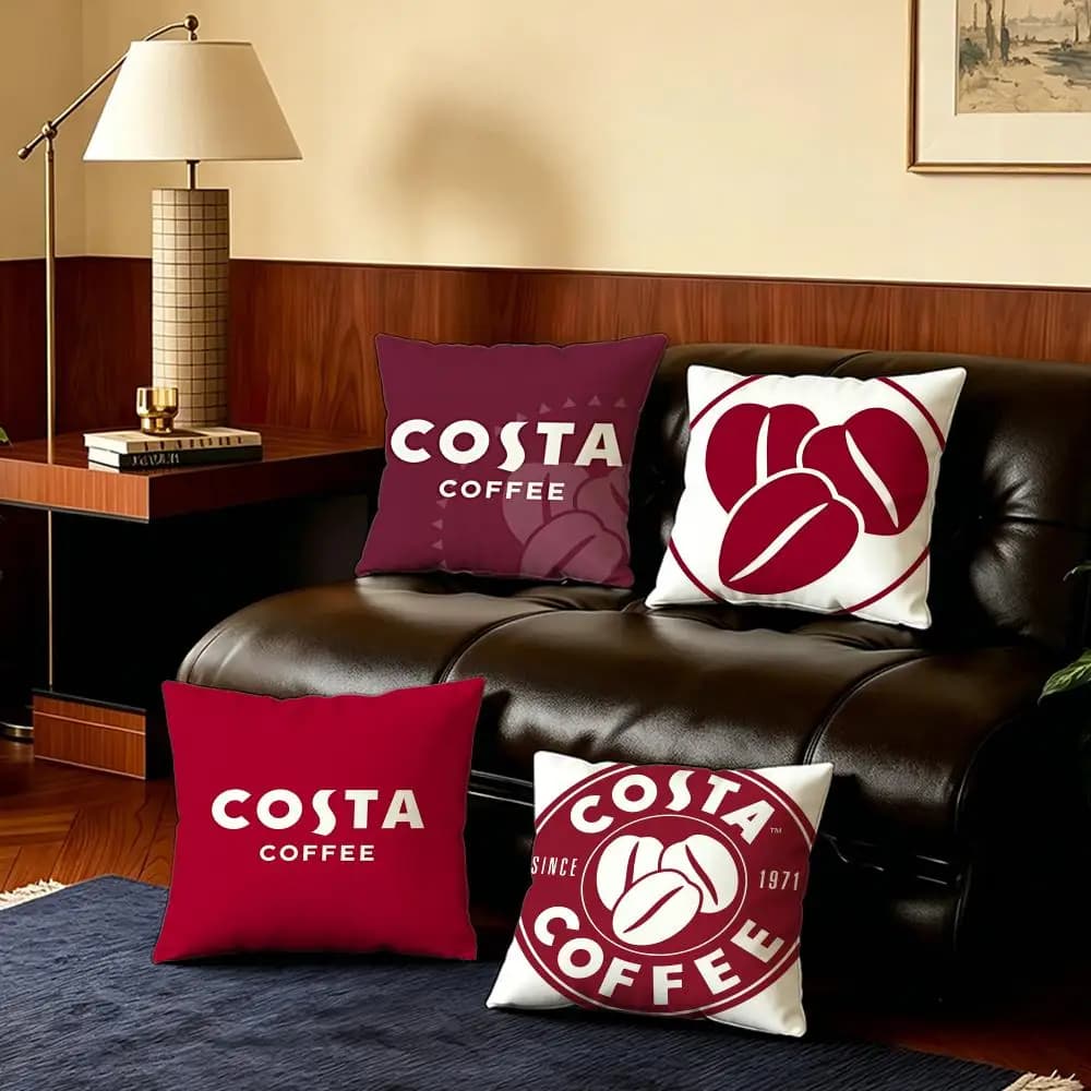 Drink C-CostaS Cushion Cover 4Pcs Ultra Soft Short Plush Pillow Covers 40x40 45x45 Boho for Sofa Bedroom