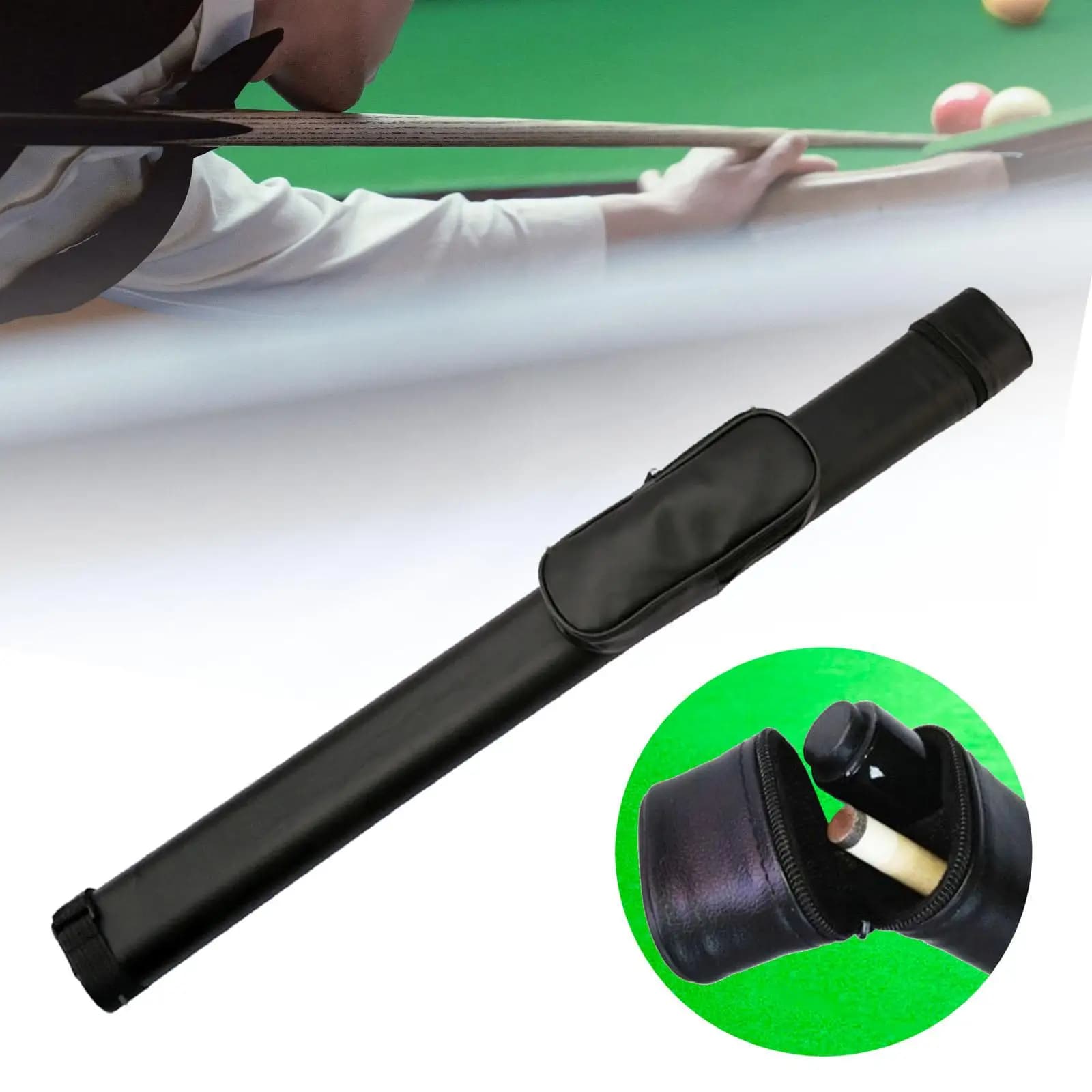 Custodia Rigida per Stecca da Snooker 1/2 in PVC per Club e Sessioni di Allenamento