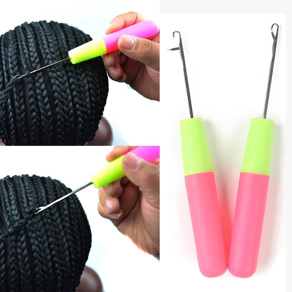 1-3 Pcs Crochet Hook Plastic Crochet Hook Needle For Hair Weaving Hook Needles Dreadlock Knit Hair Weaving Crochet Needle Hook