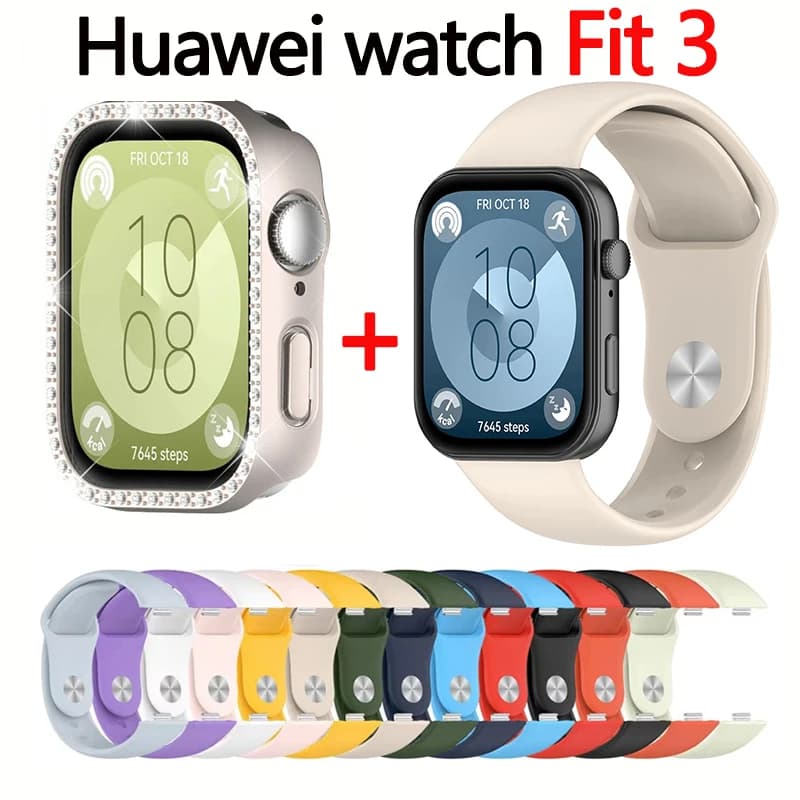 Cinturino in silicone + custodia per Huawei watch Fit 4 cinturino Smartwatch Accessori Cintura di ricambio Bracciale sportivo huawei watch fit 3 4 pro
