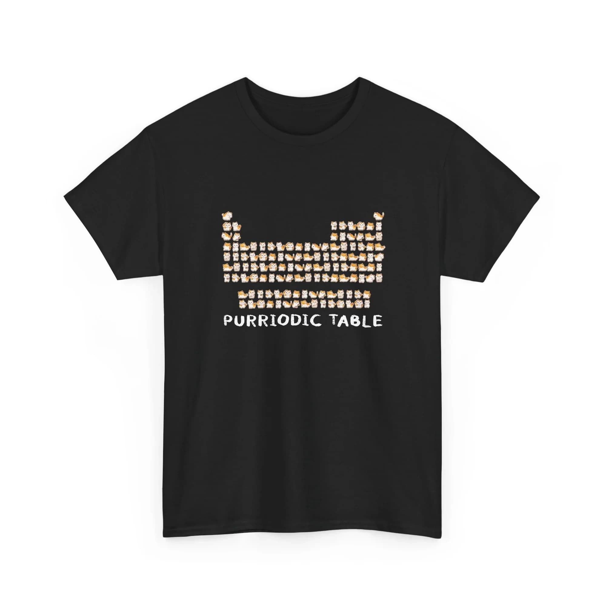 Purriodic Table - T-shirt unisex in puro cotone con girocollo regolare