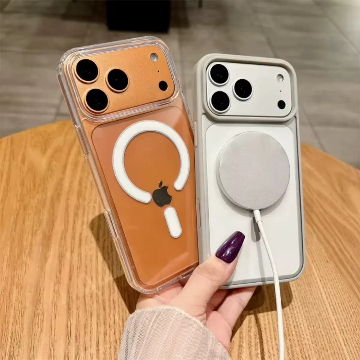 Custodia protettiva magnetica sottile e sottile per Magsafe per Apple IPhone 17 Air 16 Pro Max Plus Cover posteriore rigida trasparente