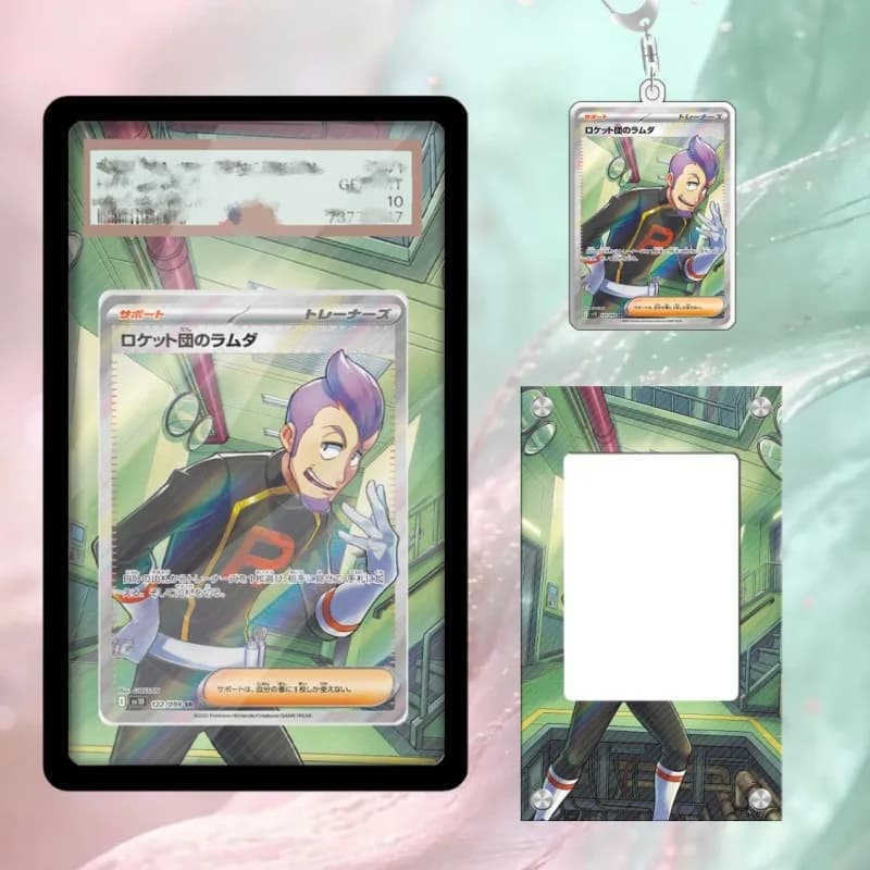 Art Display for Pokemon Petrel Card PTCG Keychain Anime Game Collectibles Anime Merchandise Acrylic Protective Case Toys Gift