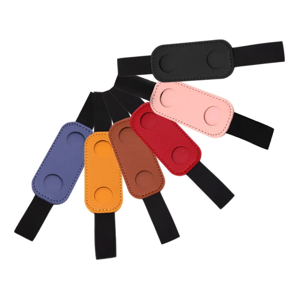 6Pcs Notebook Pen Holders Elastic PU Band Compact Sleeve Pen Storage Pouch for Journal Planner Writing Accessories