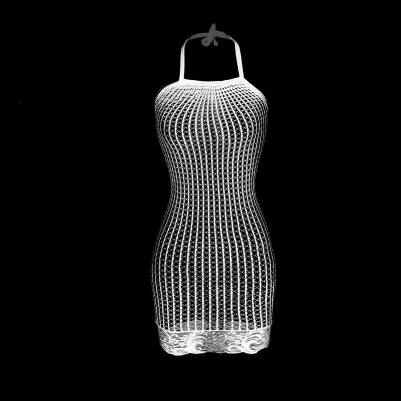 1 piece sexy woman mesh bikini cover without bikini digs out see through the dress adhering ladies summer swimsuits