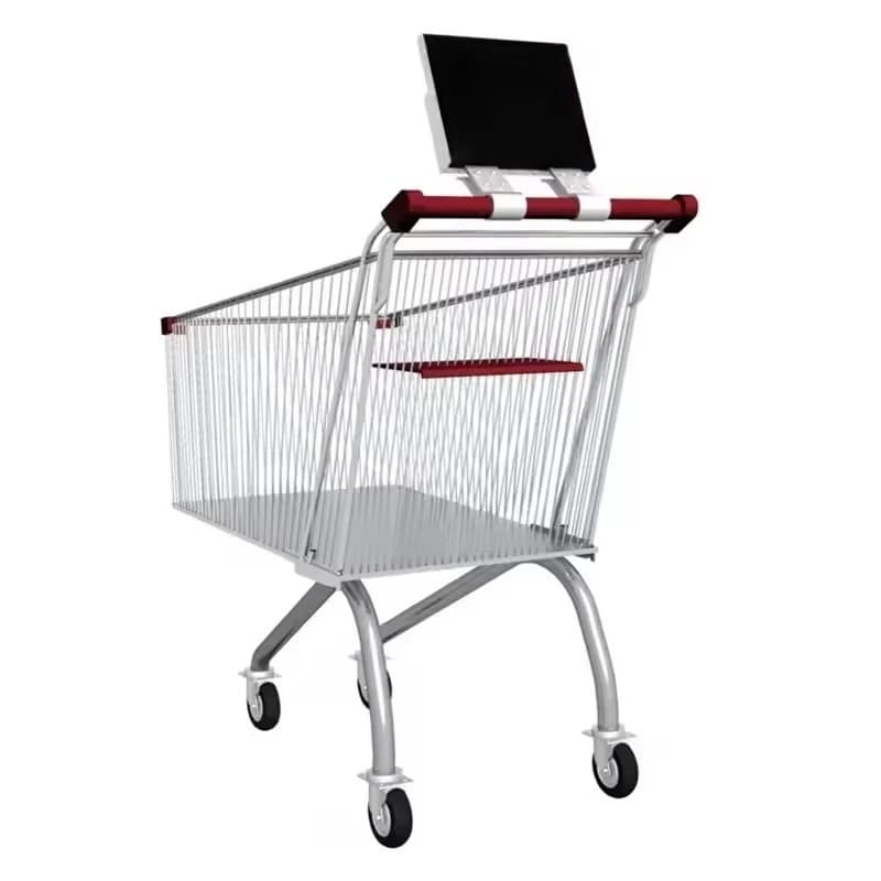 WiFi Android 10 Tablet 10 Inch IPS Screen Advertising Display Shopping Trolley Handle for Retail Store SDK Enabled OEM