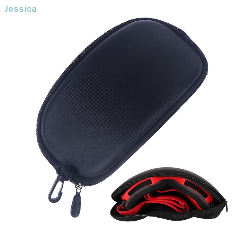 ♥ Custodia per occhiali da sci Custodia per parabrezza per moto Borsa con cerniera Custodia per occhiali portatile Resistente alla pressione e impermeabile