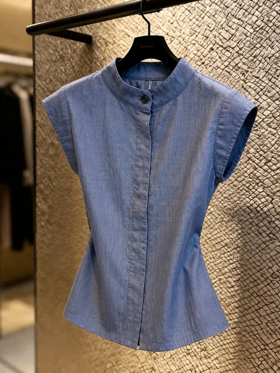 Elegant Pure Color Short Sleeve Shirt Commute Fashionable Top Comfortable Beautiful Korean Style Straight Cut Silk Blouse