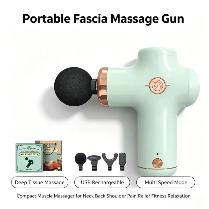 YESOUL Portable Smart Fascia Massage Gun Deep Tissue Vibration Massager for Body Neck Back Muscle Soreness Relief