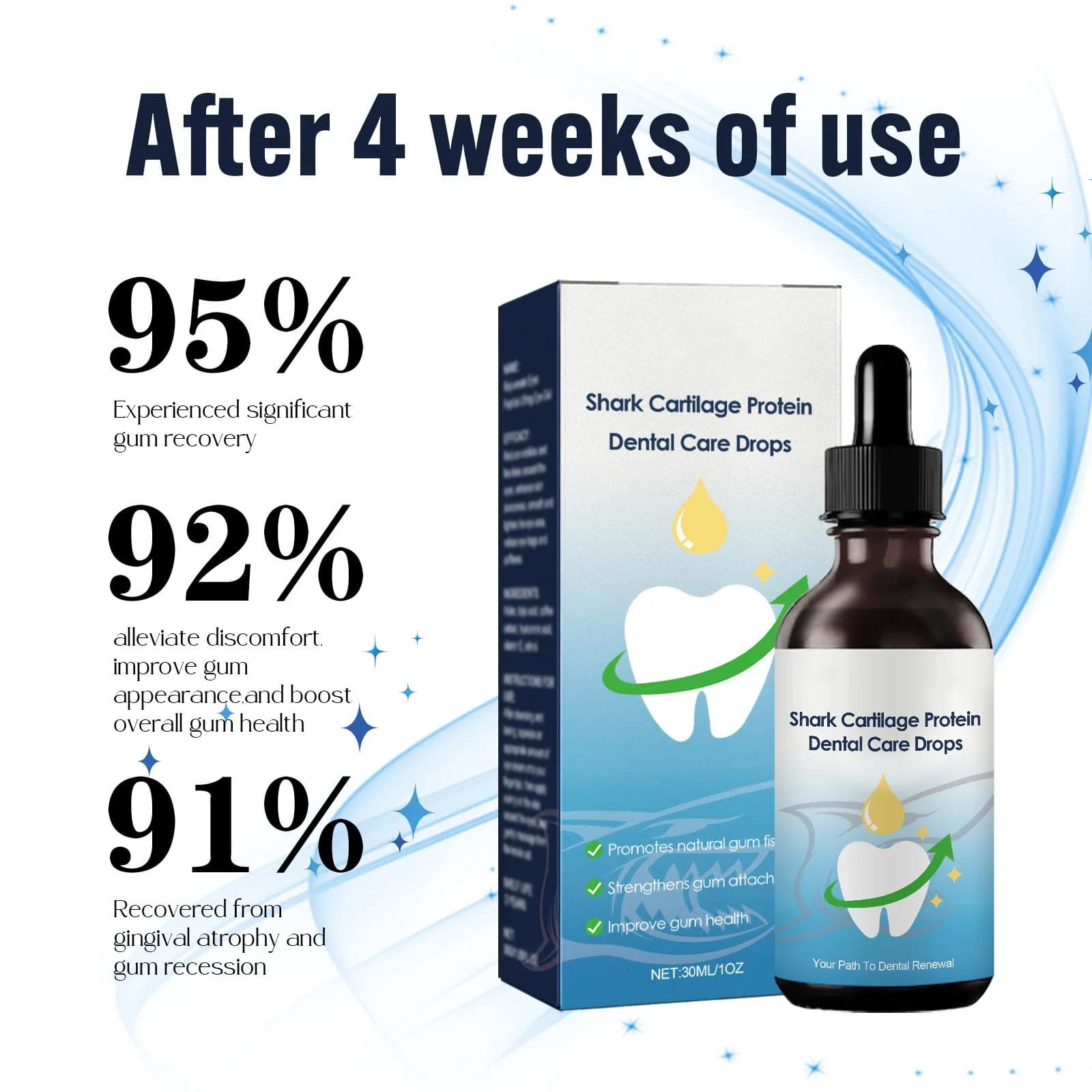 Quick repair of the gums Serum drops Relieve teeth reduction of the gums Parodontal care Dentifricio Whitecare Remove toothache Blister yellow