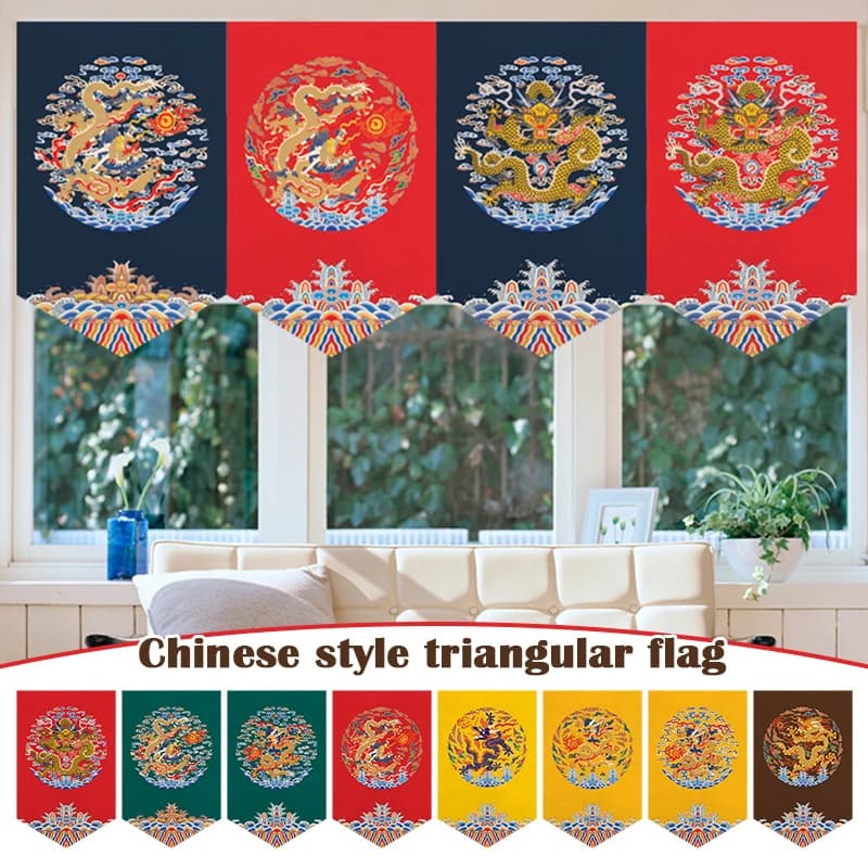 Cinese Royal Dragon Pattern mezza tenda stile antico Pennant porta della cucina tenda corta casa camera da letto decorazione della finestra tende