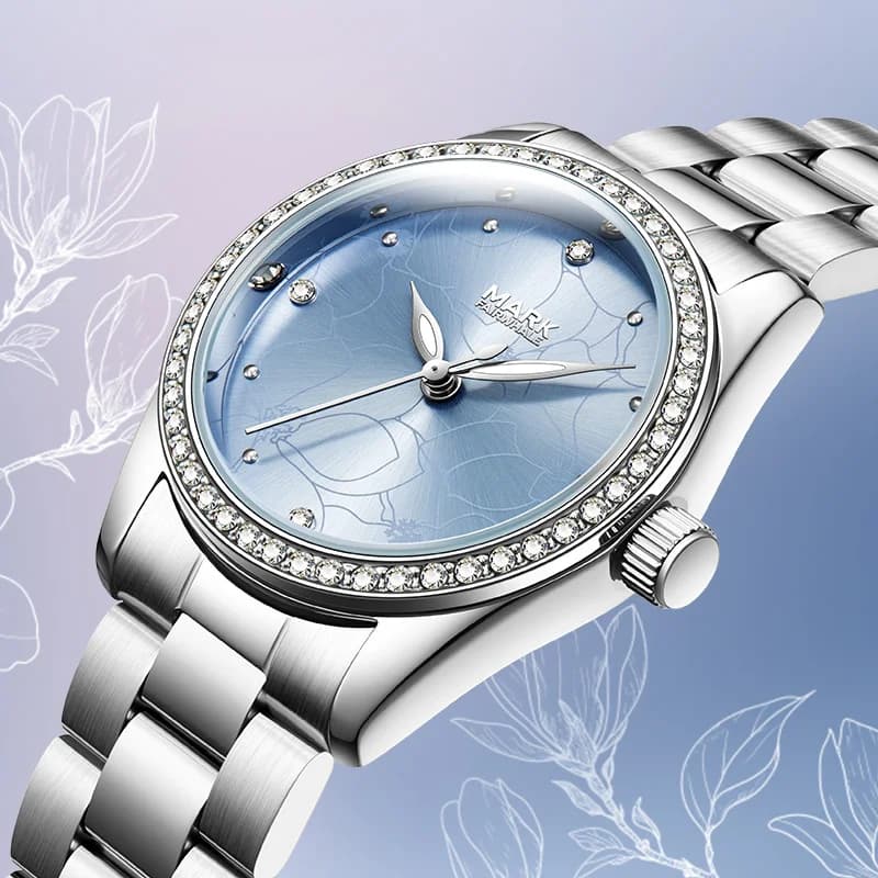 MARK FAIRWHALE 3850 Orologi di Lusso da Donna alla Moda in Acciaio Impermeabili con Quadrante Piccolo Eleganti Orologi da Polso Regalo per Signore