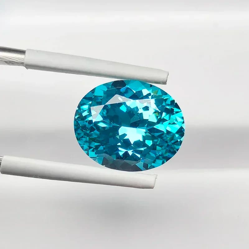 Lab Grown Paraiba Oval Shape VVS1 Gemstone Beads Charms for Diy Jewelry Making Ring Pendant Material Selectable AGL Certificate