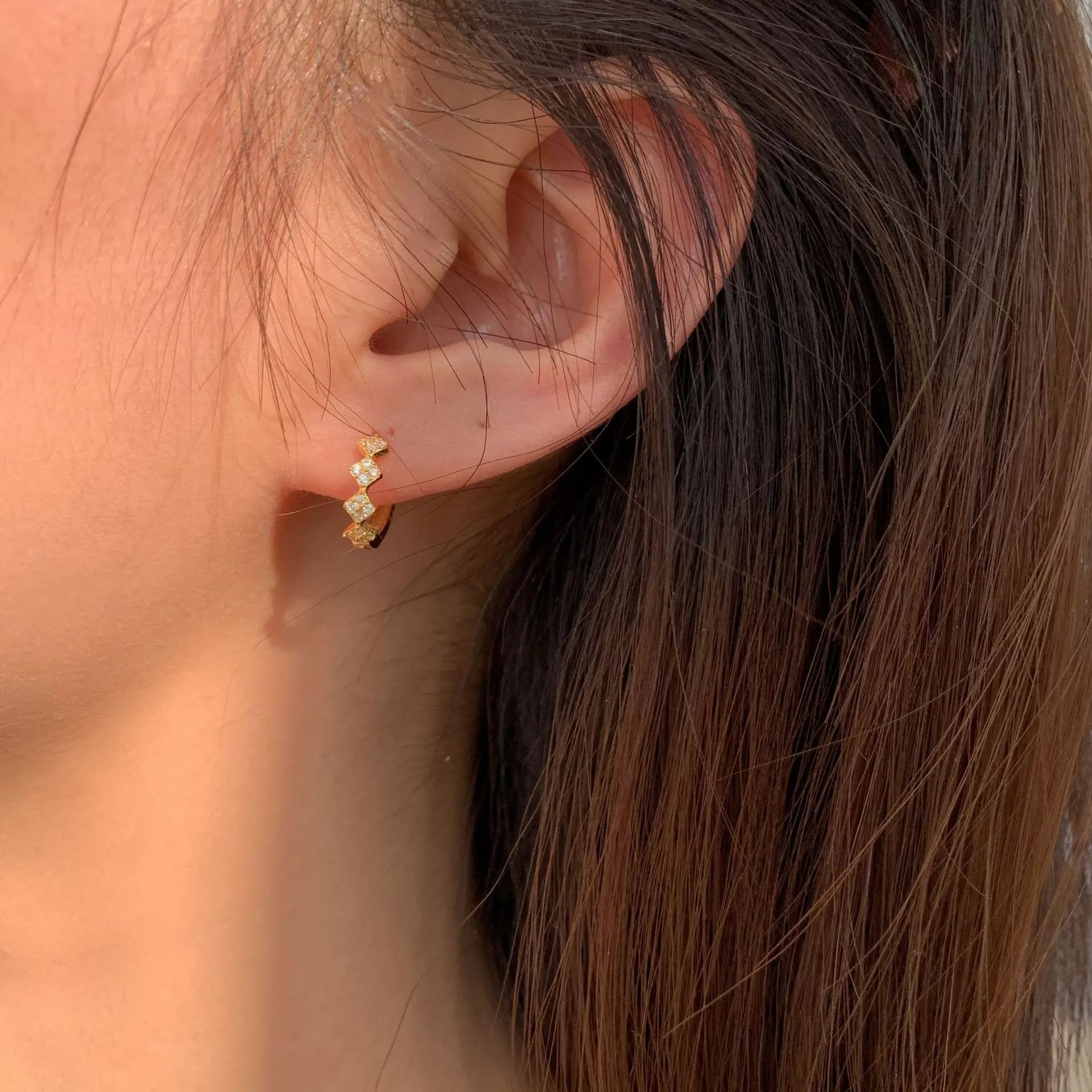 S925 Argento Scintillante Diamante Polsini Dell'orecchio Orecchini 2021 Nuovo Alla Moda Alla Moda Ins Giappone e Coreano Versatile Luce Orecchini di Lusso per Le Donne Internet Celebrity