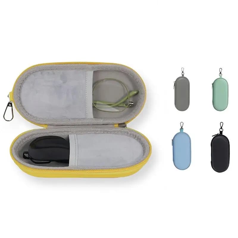Portable Dual Glasses Case with Hard Shell Construction for Sunglasses Travel Easy Carry
