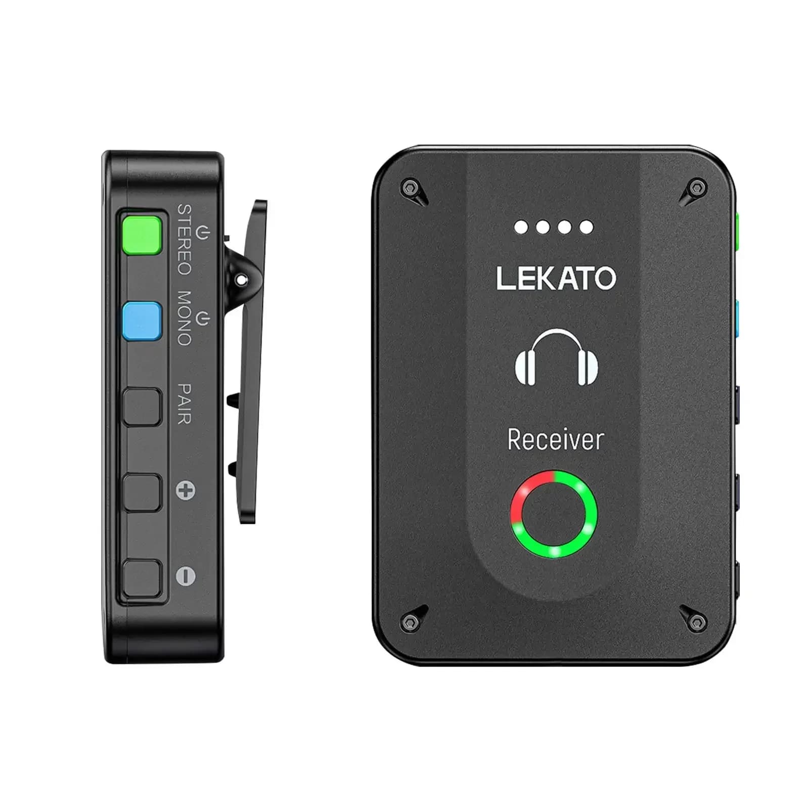 Ms-02 2.4G wireless monitoring system Lekato receiver transmitter Stereo support with rechargeable volume button