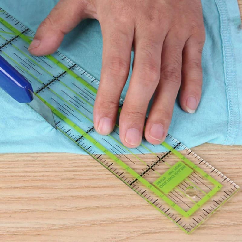 1 pz righello allineato patchwork acrilico trasparente studente disegno righello forniture per misurazione ufficio strumenti per cucire su misura