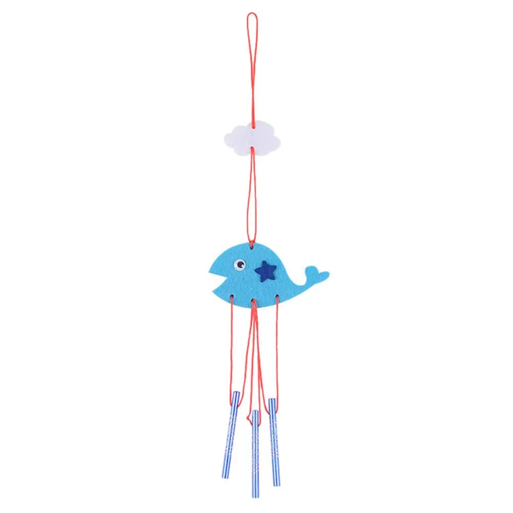6Pcs DIY Wind Chime Ornaments Kit for Children Cartoon Shaped Craft Materials Hands on Activity Set Educational Craft Supplies