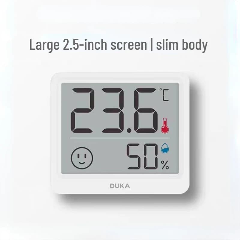 Thermometer and Hygrometer DUKA TH1 High Precision, Vertical, for Children's Room, Digital Meter for Home