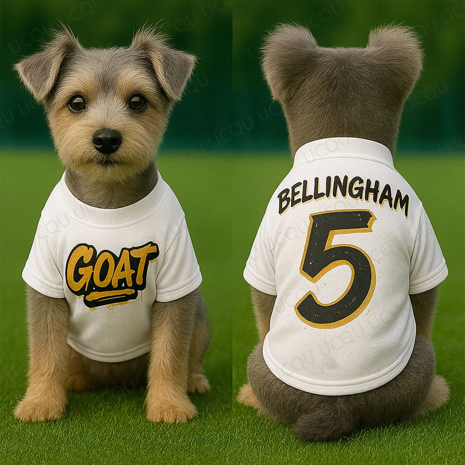 Bellingham # Football jersey for pets 5 GOAT – Football shirt for cute dogs for small, medium and large boys