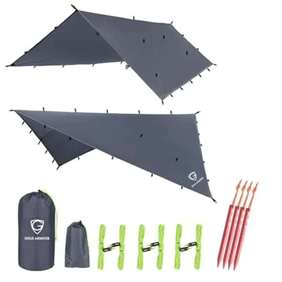 Telo Antipioggia per Amaca Premium 20ft x 14.3ft, Copertura Impermeabile Ultraleggera per Campeggio, Tenda da Campeggio Essenziale