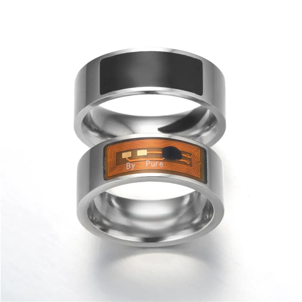 NFC Smart Ring 8Mm Black Multi-Function Digital Ring Phone Screen Unlock App Lock Card Privacy