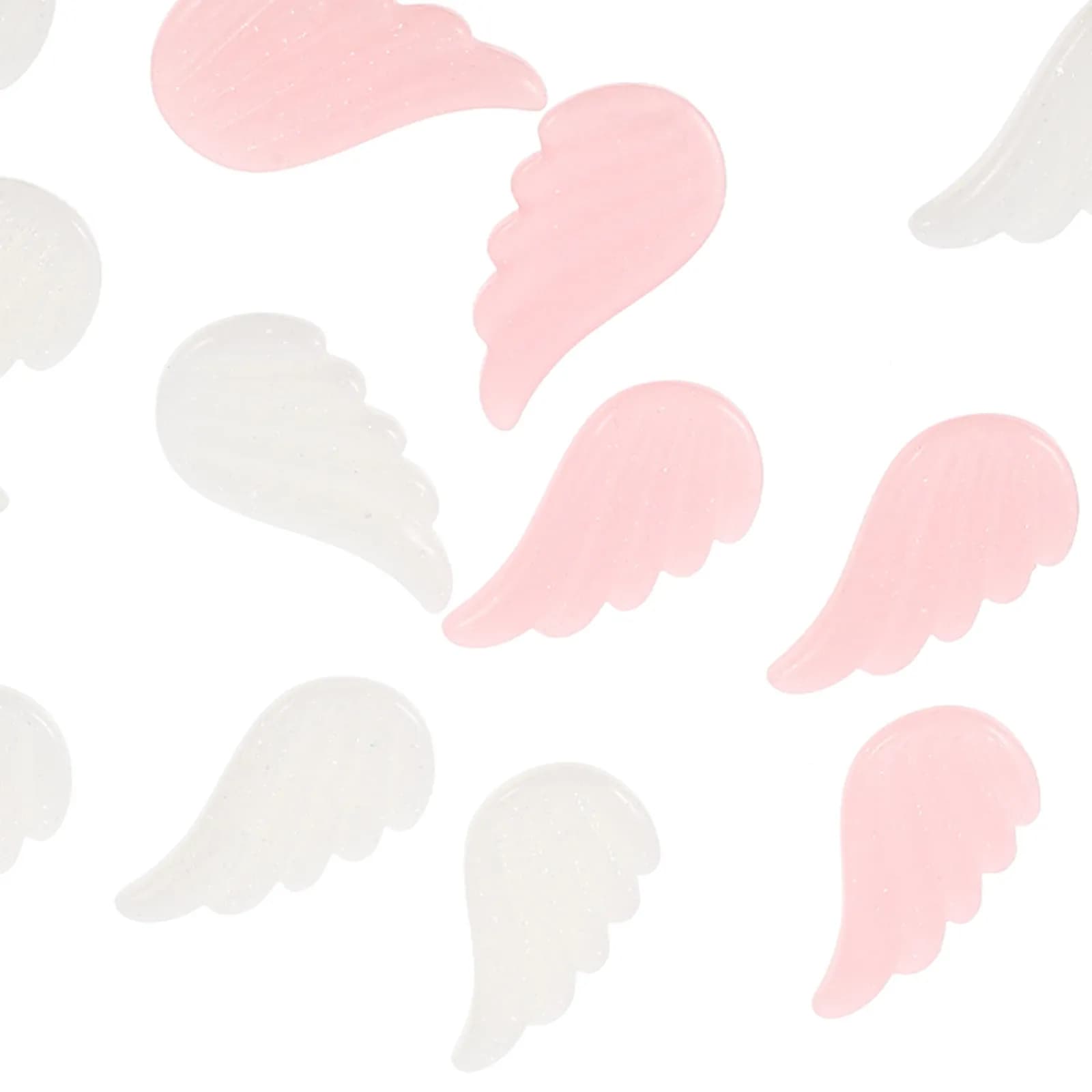 20 Pezzi di Charm a Forma di Ali d'Angelo per Decorazione Cover Telefono, Fermagli per Capelli, Creazione di Gioielli, Ornamenti in Resina, Accessori Miniatura Fai-da-Te