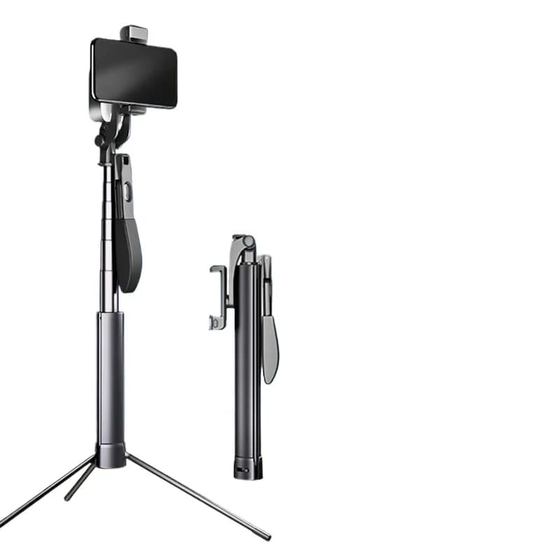 Bastone selfie per telefono cellulare A21S, metallo, Bluetooth telescopico di lusso, treppiede fotografico portatile.