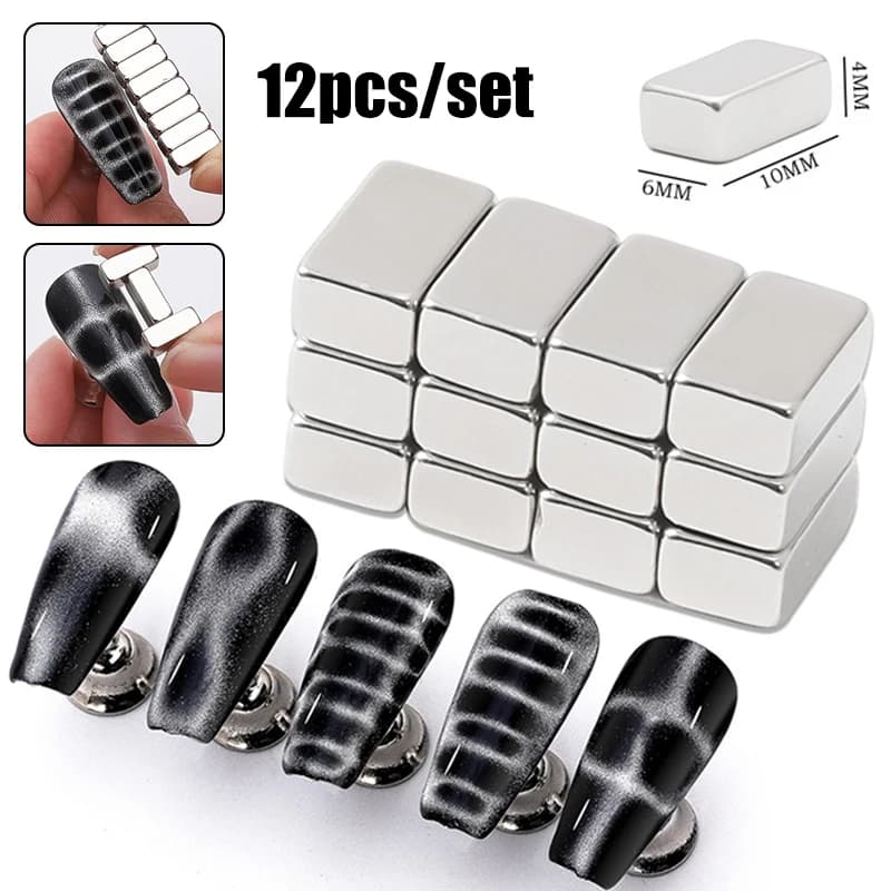 Strong Crocodile Pattern Cat Eye Magnet, Nail Art Magnetic Tool for Crocodile Effect, Powerful Manicure Magnet for Gel Polish