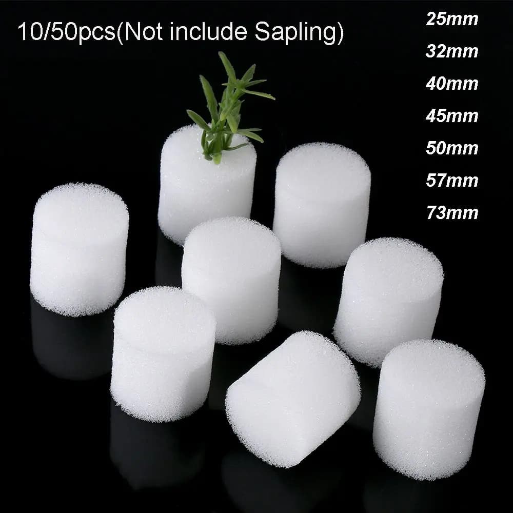 10/50pcs Hot sell Planting Cultivation Seed Trays Soilless Hydroponic Flower Pots Nursery Sponge