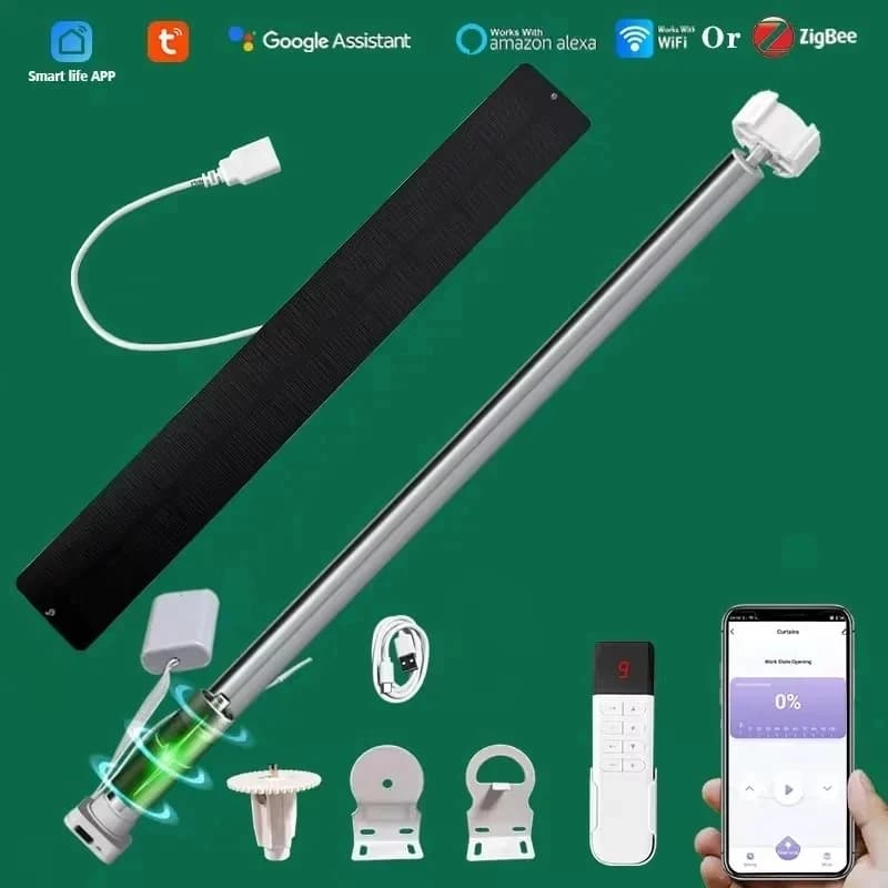 Tuya Zigbee batteria elettrica Smart tende a rullo motore Wireless Smart Life per 20 25 28mm tubo Alexa App telecomando