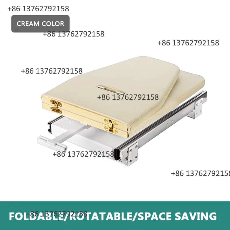 Hidden Push Pull Damping Ironing Board Folding Ironing Station For Cloakroom Wardrobe Built-In Electric Iron Holder Home Laundry