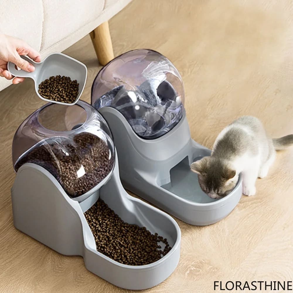 Pet Food Storage Container, Dry Pet Food Box, Feeding Puppy Drinking Water Fountain, Bowl, Water Bowl, New