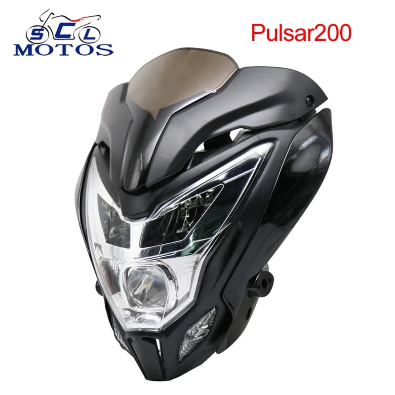 Sclmotos- LED PULSAR200 PULSAR 200 NS faro anteriore gruppo faro per BAJAJ Pulsar 200 moto LED lampada frontale Lihgt