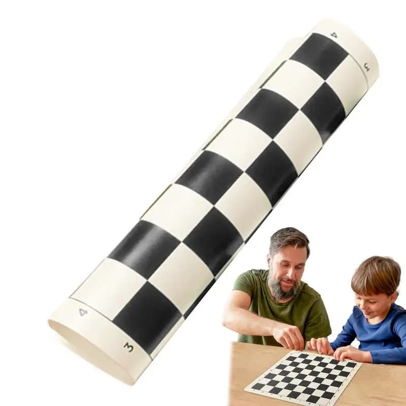Scacchiera pieghevole Scacchiera arrotolabile leggera Torneo Scacchiera Scacchiera compatta arrotolabile Dama Tavola pieghevole per