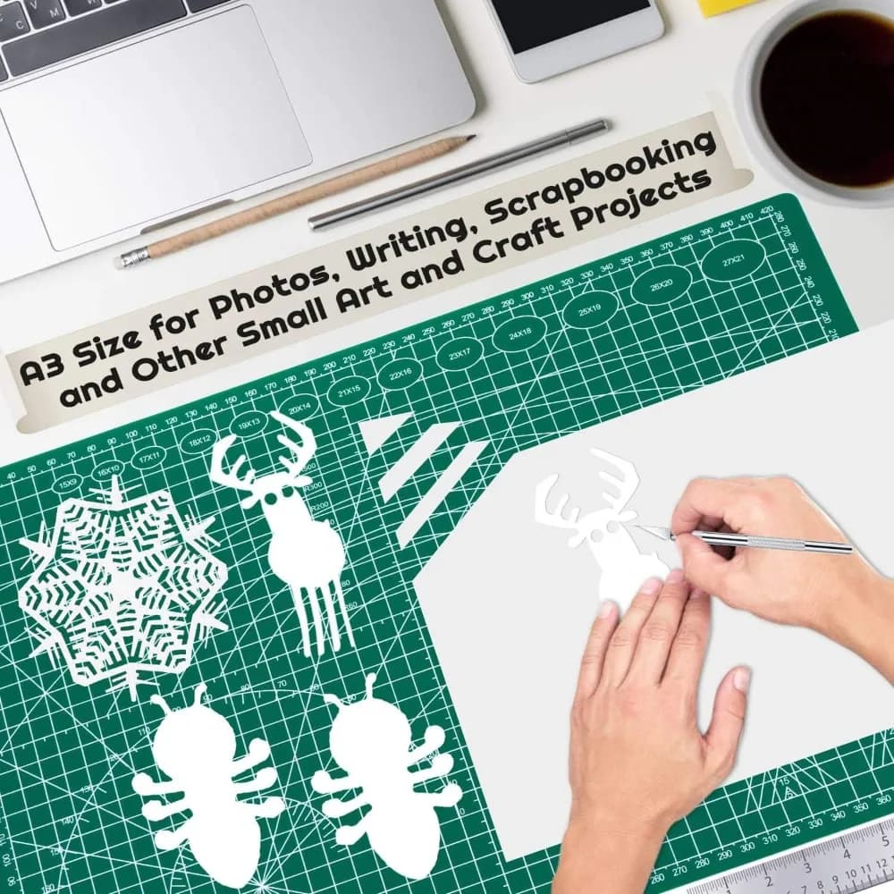 Self Healing Sewing Mat 12x18 Inch Rotary Cutting Mat Double Sided 5-Ply Craft Cutting Board for Fabric Sewing Quilting Scrapbooking Hobby Projects