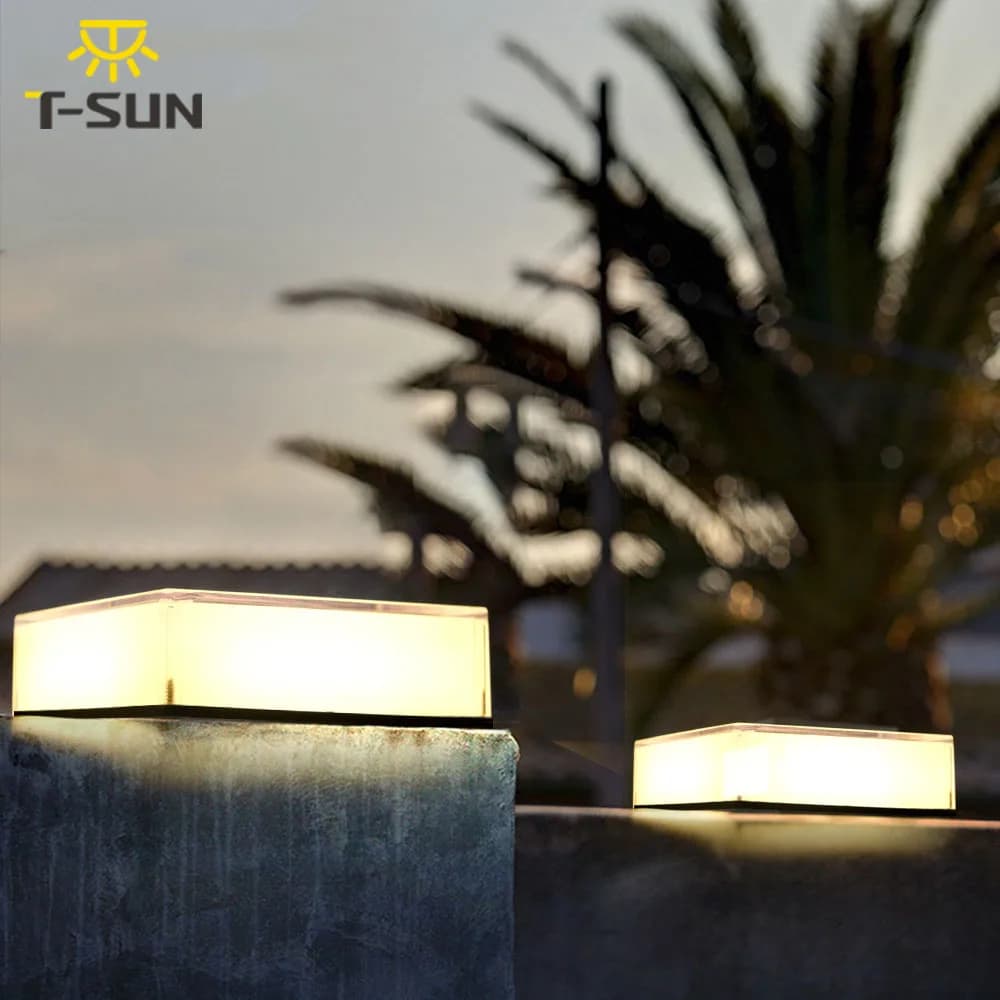 T-SUN 1PC Luce a energia solare IP65 Luce solare a LED Decorazione da giardino per esterni Luci solari per stigma Lampada solare Fata