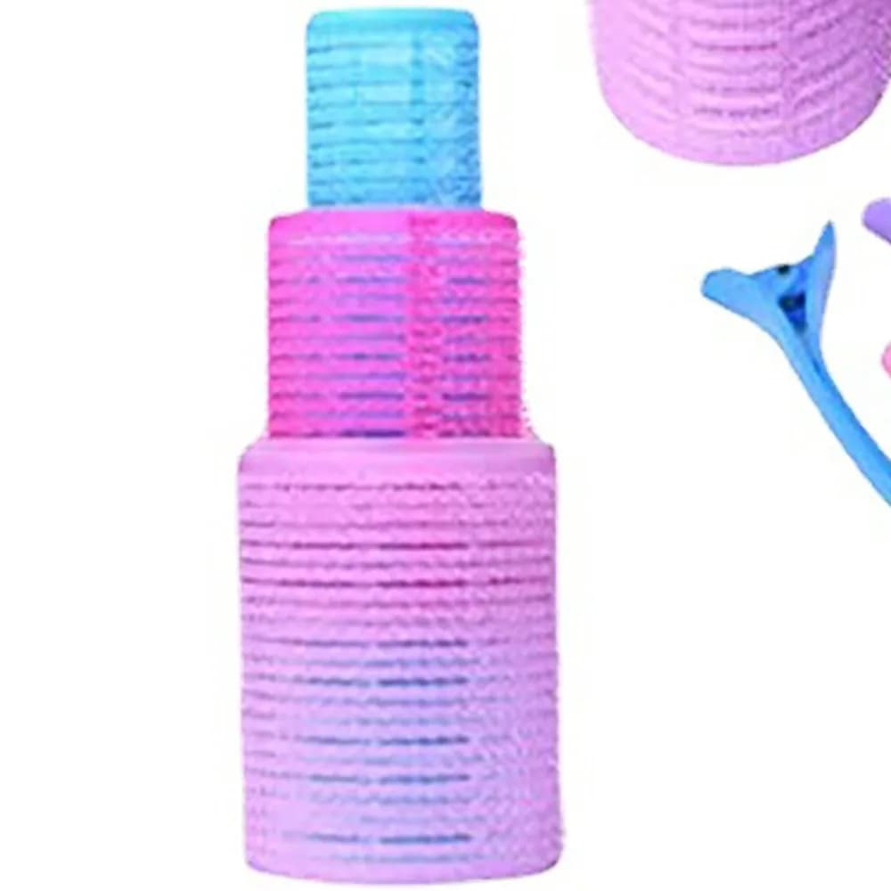 Easy to Use Self Grip Hair Roller Set Plastic Resin Durable Hair Roller Set Professional No Heat Styling Tool Home Use