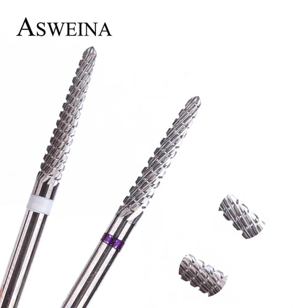 Frese per punte da trapano in metallo duro per Manicure Pedicure lime elettriche Gel rimuovi lucidatura Burr accessori per unghie per cuticole
