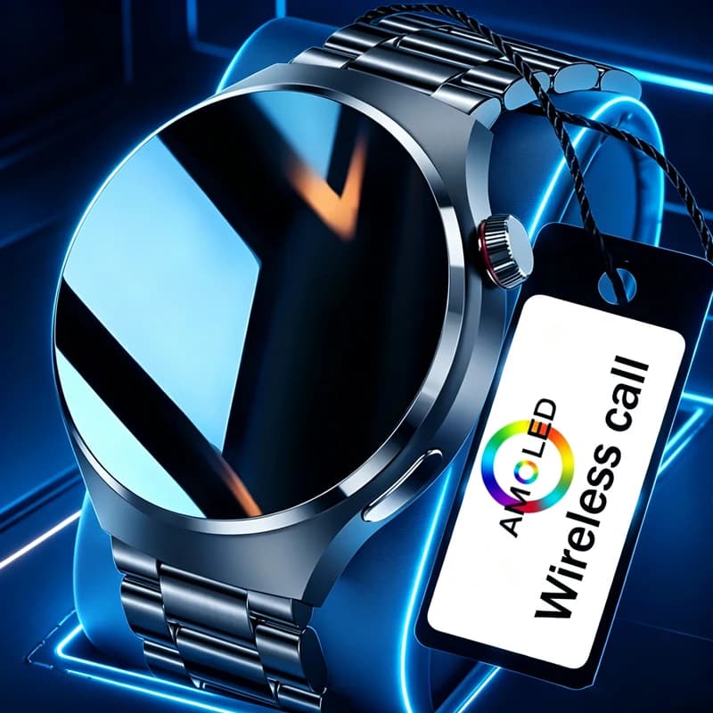 New Smart Watch Men Full Circle Touch Screen Wireless Call Men Smartwatch Sports Activity Fitness Waterproof Watches +Box