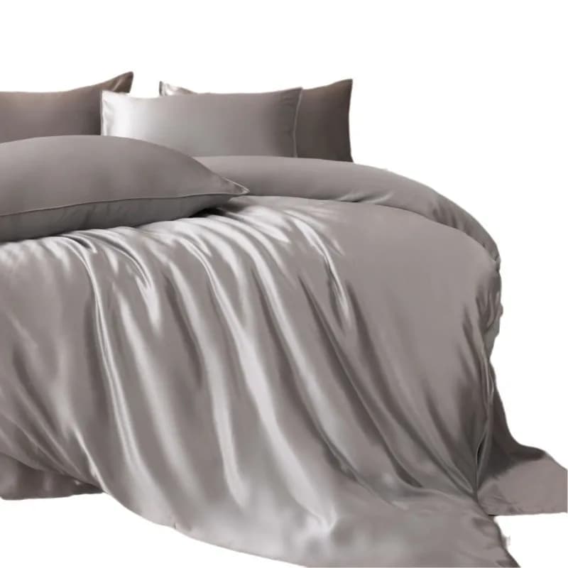 22 mmi silk four-piece set mulberry silk light luxury solid color mattress bed sheet quilt cover bedding set
